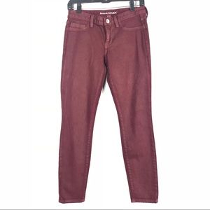 Banana Republic Oxblood Red Skinny Jeans Sz 26